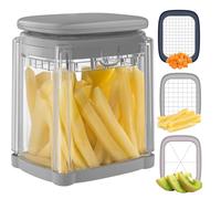Vihoom Affetta Patate Taglia Patate con 3 Lame in Acciaio Inox Tagliapatate a