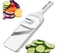 Vihoom Mandolina per Verdure, Affetta Verdure Regolabile con Protezione di Sicurezza, 3 Spessori di Taglio, Tagliaverdure per Patate, Cetrioli, Carote, Zucchine e Limoni