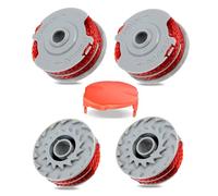 Viilich Bobina decespugliatore per Flymo,4 PCS Bobina con Alimentazione Automatica Doppia Filo Compatibile con tagliabordi Flymo Fly021,con 1 Tappo,Compatibile con Flymo Contour XT/500E/500 XT/Trim