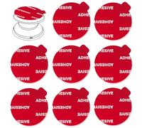 VIIMAKE 8 cuscinetti adesivi trasparenti per base di presa, 3,5 cm, rotondi, bifacciali, nastri di ricambio per telefono, base posteriore pieghevole