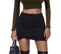 viiotu Gonna Nera Donna Minigonna Nera,Gonna Corta Donna Elasticizzata con Vita Elastica,Gonna Pencil Aderente,Sexy Casual per Uso Quotidiano (IT, Misura del girovita, XL, Regular, Regular, Nero)