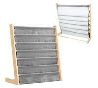 VIIROUD Libreria portaoggetti per bambini - per bambini Supersized Bookcase Storage Rack con 5 terzi, Bookshelf, naturale/bianco-75 x 30 x 79 cm, colore legno (1 pezzo)