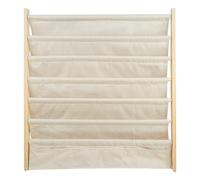 VIIROUD Libreria portaoggetti per bambini - per bambini Supersized Bookcase Storage Rack con 5 terzi, Bookshelf, naturale/bianco-75 x 30 x 79 cm, colore legno (1 pezzo)