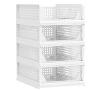 VIIROUD Organizer armadio per abbigliamento, scatola portaoggetti pieghevole, pieghevole, pieghevole, organizer impilabile, cassetto per Guardaroba per cucina, camera da letto Cucina, 33,5 x 43 x 56