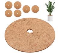 Viitech 6 tappetini per pacciame di cocco, in fibra di cocco, copertura per piante e alberi, protezione invernale per piante in vaso (30 cm)
