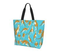 Viiuhvjbj Divertente borsa a tracolla da donna con stampa di canguro e zoo, per lavoro, scuola, viaggi, shopping, uso quotidiano