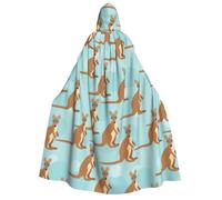 Viiuhvjbj Divertente mantello con cappuccio unisex per canguro, per adulti, per carnevale, Halloween, Natale, cosplay, feste in maschera