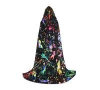 VIIUHVJBJ Mantello con cappuccio colorato con stampa a vernice per adolescenti - Mantello per Halloween Cosplay Carnevale Costume da festa a tema