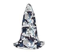 VIIUHVJBJ Mantello con cappuccio con stampa orca per adolescenti - Mantello per Halloween Cosplay Carnevale Party Costume