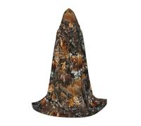 VIIUHVJBJ Mantello con cappuccio per ragazzi con stampa di cervi e orsi da caccia, mantello per Halloween, cosplay, carnevale, feste a tema