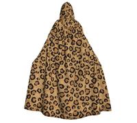 Viiuhvjbj Mantello con cappuccio unisex per adulti, leopardo selvatico, per carnevale, Halloween, Natale, cosplay, feste in maschera