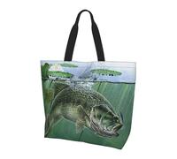 Viiuhvjbj Pesce con una stampa esca da donna grande borsa tote bag borsa a tracolla per lavoro scuola viaggi shopping uso quotidiano