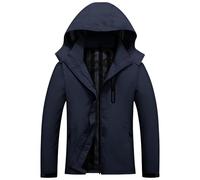 Vijamiy Giacca Impermeabile Donna Cappotto Leggero Con Cappuccio Rimovibile Da Donna Giacche Antipioggia Fodera In Rete Traspirante Escursione All'aperto(Blu navy,XL)