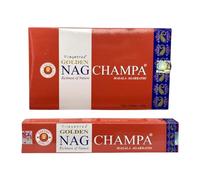 Vijayshree - Bastoncini di incenso, set risparmio 12 confezioni da 15 g Ca 180 bastoncini Golden Nag Champa