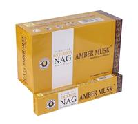 Vijayshree Golden Amber Musk Home Fragrance Bastoncini di incenso Masala Agar...
