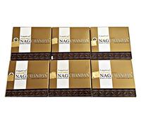 Vijayshree Golden Nag Chandan Masala Sandal - Coni di incenso, 6 scatole