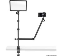 VIJIM LS11 braccio a treppiede doppio regolabile con morsetto da tavolo