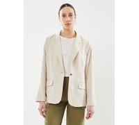 Vila - Blazer in lino avena in coordinato-Neutro 36