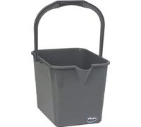 Vikan 375018 - Secchio tradizionale per Mop, 15 L, Grigio, Confezione da 10