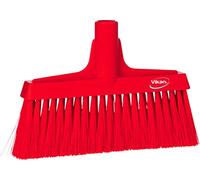 Vikan - Igiene - Scopa a mano - Con manico diritto - Fibre morbide - Rosso
