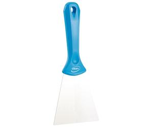 Vikan Raschietto a mano in acciaio inox, blu, 235 mm di lunghezza, 100 mm di larghezza, 22 mm di altezza, 40093