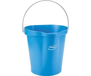 Vikan - Secchio igienico con beccuccio per versare - Graduato - Blu - 12L