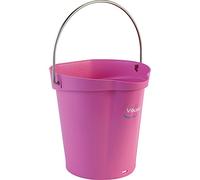 Vikan - Secchio per l'igiene - Con beccuccio per versare - Suddivisione delle misure - Rosa - 6L