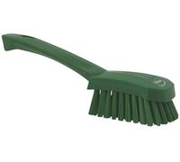 Vikan - Spazzola per la pulizia - Igiene - Con manico corto - Fibre dure - Verde
