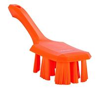 Vikan - UST - Spazzola per piatti - Con manico corto - Fibre dure - Polipropilene - Arancione