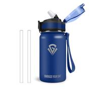 Vikastar Borraccia Termica, 500ml Senza BPA, Thermos per Bevande Calde, Senza Perdite, Borraccia Bambini, Acciaio Inox, Borraccia per Adulto, Scuola, Palestra, Ciclismo, Blu Scuro