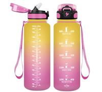 Vikaster Borracce, 1500ml Borracce Palestra, Senza BPA, A Prova di Perdita & Utilizzare Molte Volte, Borracce con Cannuccia Adatto per Sport, Fitness, Scuola, Trekking, Ufficio, Outdoor