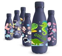 Vikaster Borraccia in Acciaio Inossidabile, Borraccia da 350ml Borraccia Termica, Stampa 3D Bottiglia Termica per Bambini, Borraccia Senza BPA, a Prova di Perdite, Scuola, Sport, Campeggio