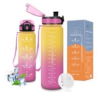 Vikaster Borraccia Sportiva, Borraccia 1.5l, Senza BPA & Prova di Perdite, Bottiglia Acqua Bambini, Scuola, Bici, Palestra, Yoga, Ufficio