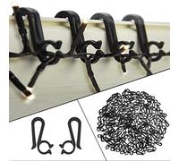 Vikdio 120 ganci neri per grondaia per appendere luci di Natale, luci festive, clip per grondaie, clip per grondaie per appendere luci di ghiaccio su Natale, Halloween, casa, giardino, albero