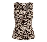 Vikenza New AOP U-Neck S/L Canotta Top Noos, Caramel Café, XS