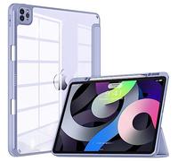 VIKESI for iPad Pro 12.9 Case 6th/5th/4th/3rd Generation 2022/2021/2020/2018,Clear Back Cover[Built-in Pencil Holder,Auto Sleep/Wake,Camera Protection] for 12.9-inch iPad Pro-Blue Purple