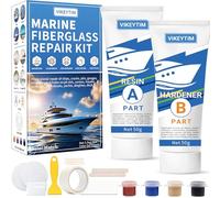 VIKEYTIM Kit Riparazione Vetroresina Marina (Corrispondenza Colore), 100g Stucco per Vetroresina, Riempire Fori, Frammenti, Crepe Profonde, Ceramiche, Riparazioni in Porcellana