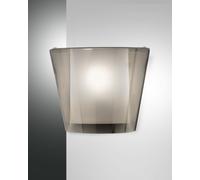 VIKI APPLIQUE COLORE FUME' 1 LUCE ATTACCO E27 IN VETRO IP20