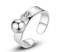 VIKI LYNN Anello da piede da donna, in argento Sterling 925, ipoallergenico, regolabile, aperto, Argento sterling, Semplice