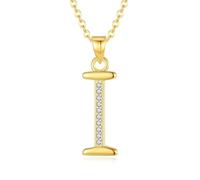 VIKI LYNN Collana da donna con iniziale dalla A alla Z, con zirconia cubica, gioiello delicato per anniversario, compleanno, laurea, regalo per donne, mamma, lei, Rame, Zirconia cubica