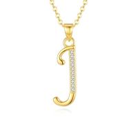 VIKI LYNN Collana da donna con iniziale dalla A alla Z, con zirconia cubica, gioiello delicato per anniversario, compleanno, laurea, regalo per donne, mamma, lei, Rame, Zirconia cubica