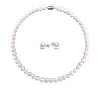 Viki Lynn - Collana di perle da allevamento di acqua dolce, colore: G 2-Teil Schmuckset, cod. JPFQ000235