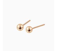 VIKI LYNN - Orecchini a perno da donna, in oro 18 carati, 3 mm e oro rosa 18k, colore: Oro rosa 18 carati., cod. AQED002793