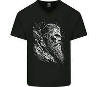 Viking Adulto Valhalla Odin Norreno Gods Uomo Scollo A V Cotone T-Shirt