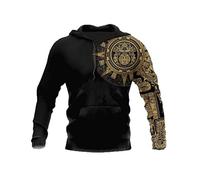 Viking Armor Tattoo 3D All Over stampato Hoodies,Uomo Donna Harajuku Pullover,Giacca casual tuta, Beige, L