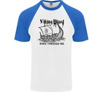 Viking Blood Runs Through Me Canotta T-Shirt Baseball Uomo S-3XL Cotone