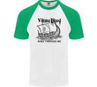 Viking Blood Runs Through Me Canotta T-Shirt Baseball Uomo S-3XL Cotone