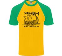 Viking Blood Runs Through Me Canotta T-Shirt Baseball Uomo S-3XL Cotone