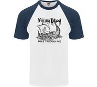 Viking Blood Runs Through Me Canotta T-Shirt Baseball Uomo S-3XL Cotone