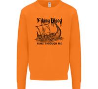 Viking Blood Runs Through Me Nave Vela Uomo Felpa Maglione